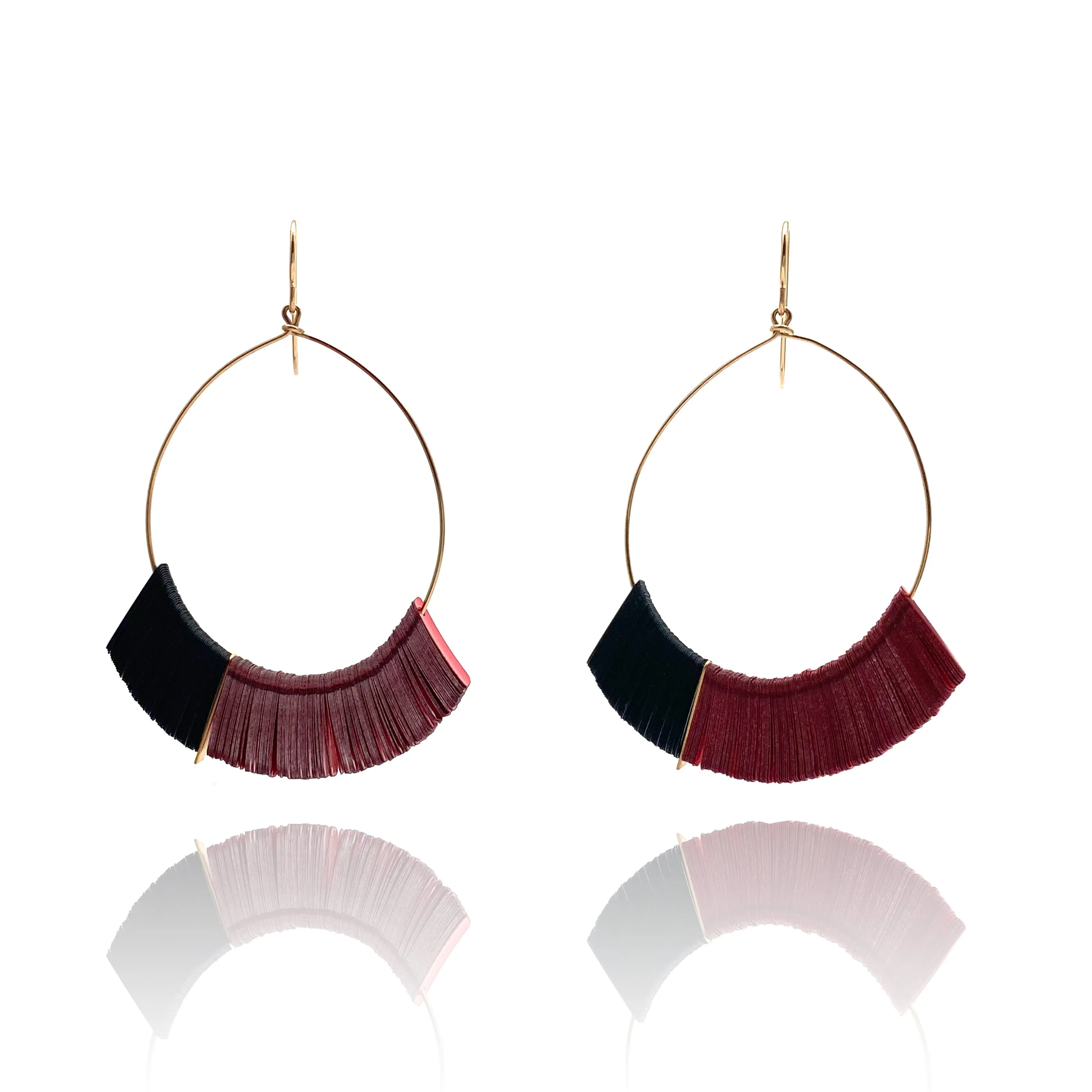 Red and Black Sequin Earrings