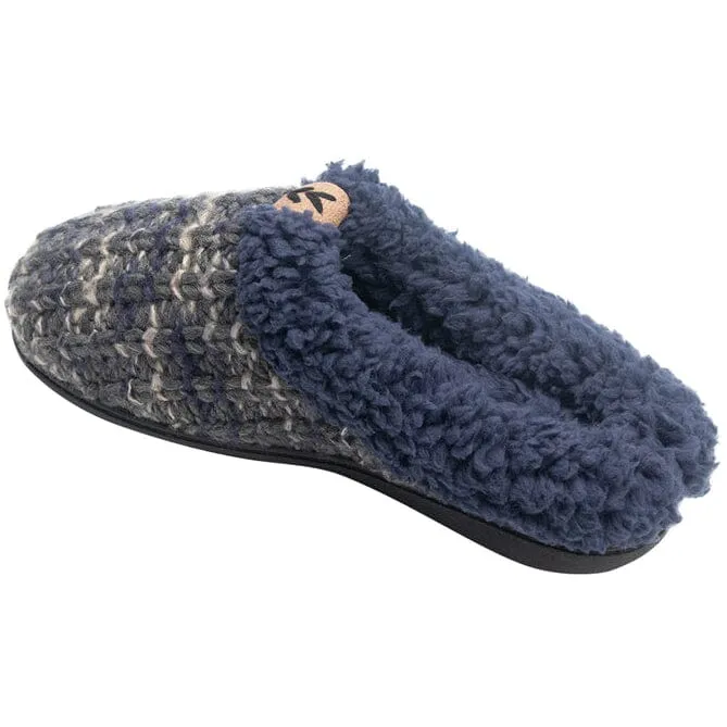 Roxoni Women's Slippers Tight Knit Clog With Fleece Trim