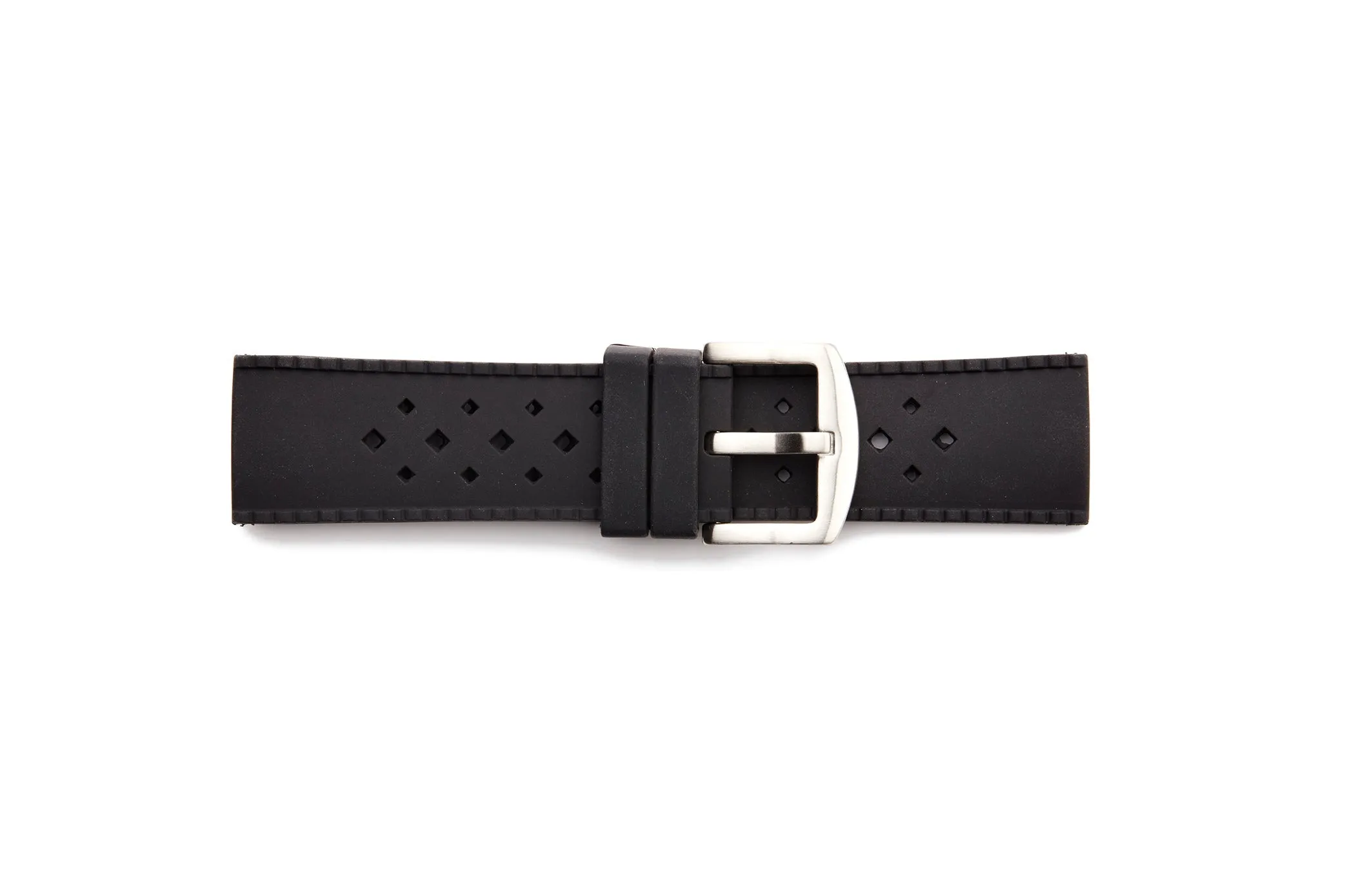 RUB-18 New Diamond Style Rubber Regular Watch Strap