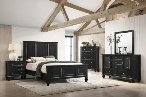 Sandy Beach 5-Piece Bedroom Set with High Headboard Queen