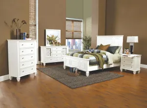 Sandy Beach Bedroom Set with High Headboard