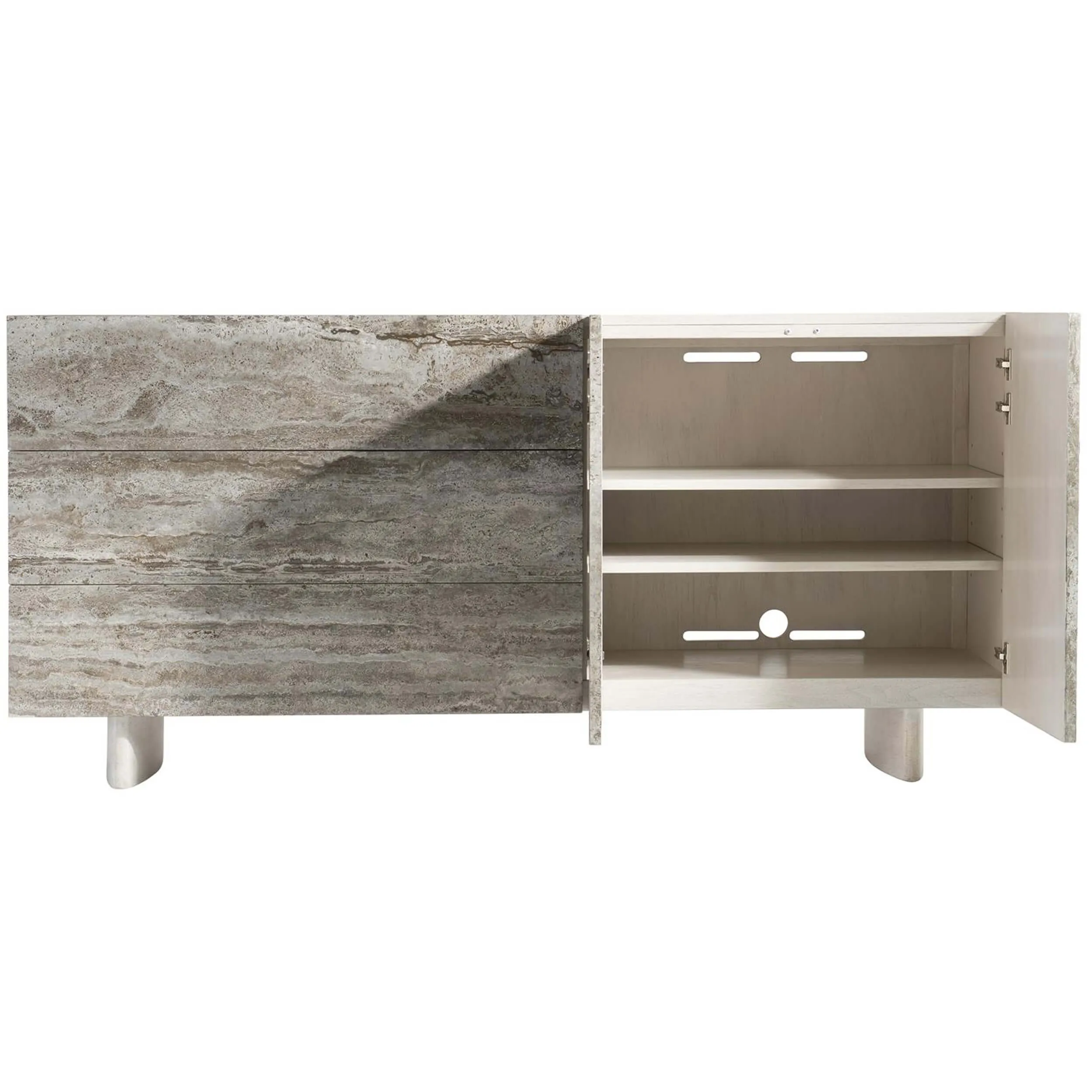 Sereno Buffet, Silver Travertine