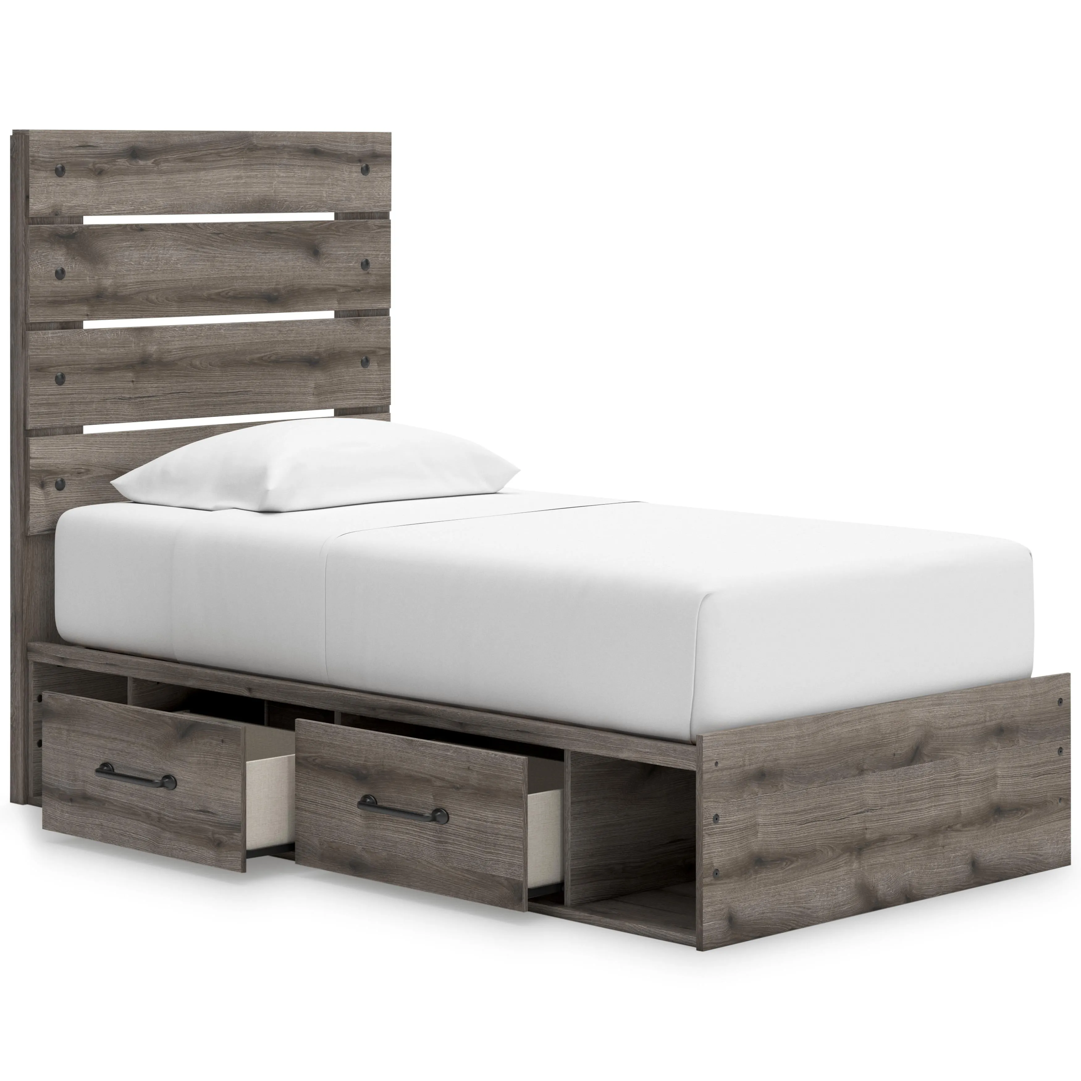 Signature Design by Ashley Graystorm Twin Panel Bed with Storage PCB2405-53/PCB2405-150/B100-11