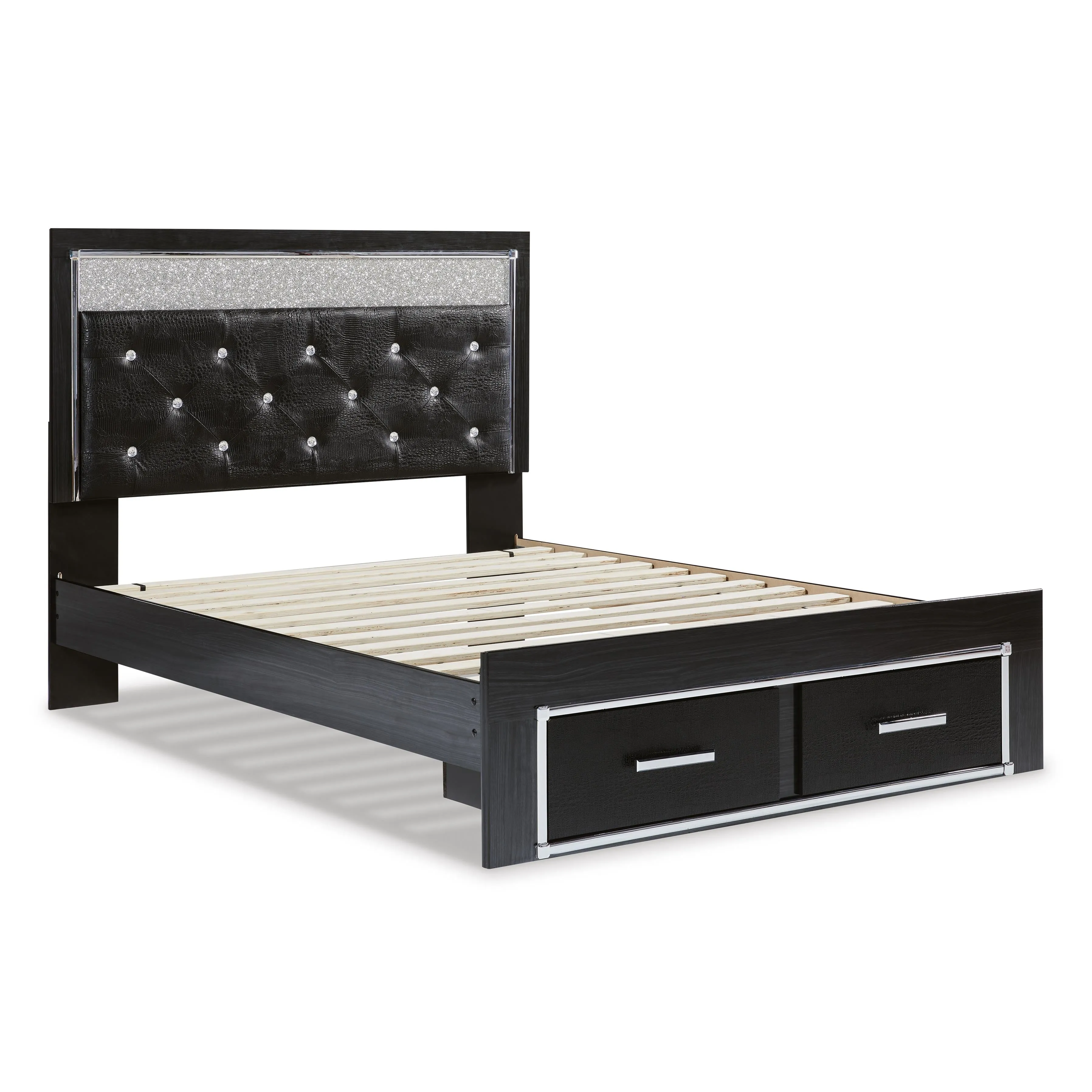 Signature Design by Ashley Kaydell Queen Upholstered Panel Bed with Storage B1420-157/B1420-54S/B1420-96