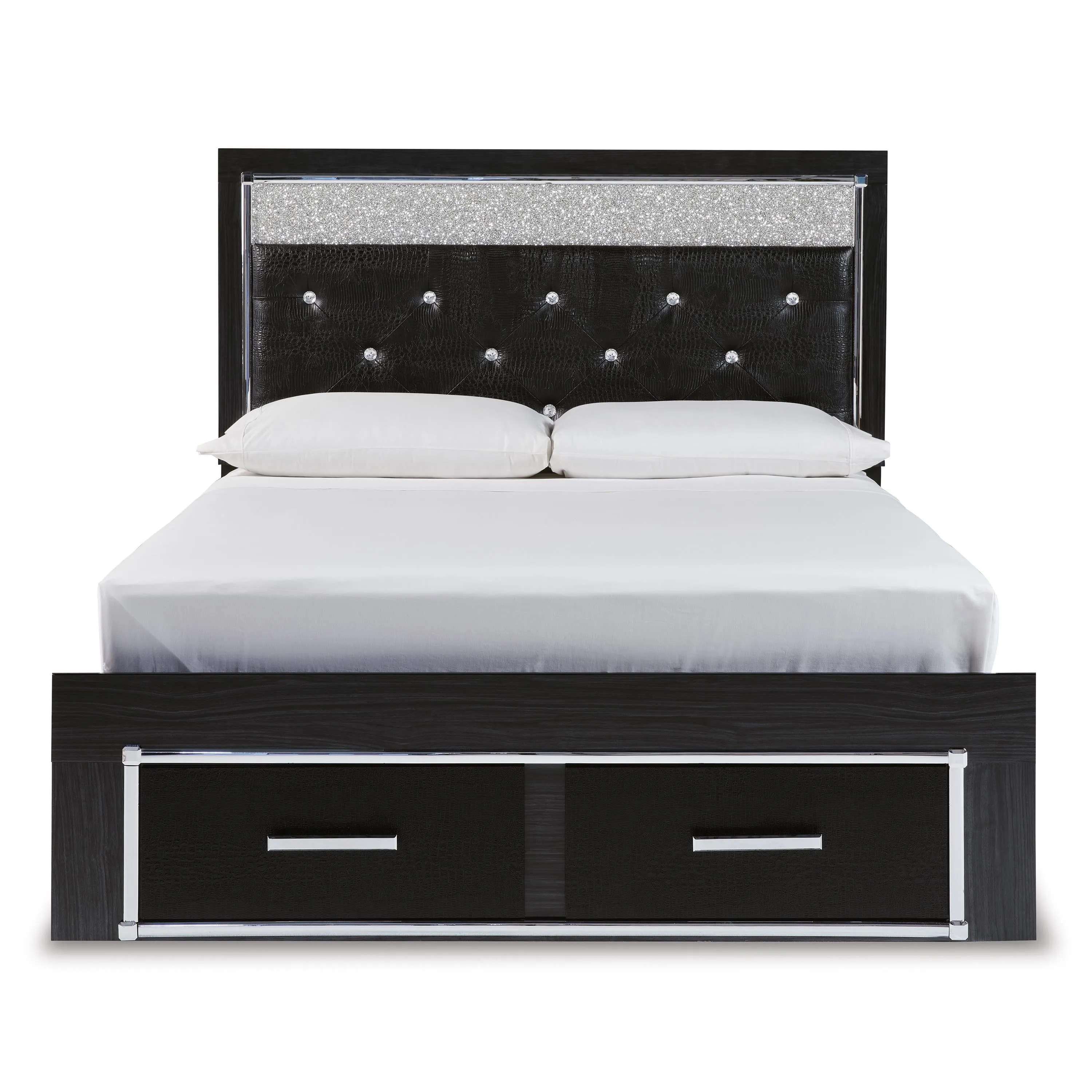 Signature Design by Ashley Kaydell Queen Upholstered Panel Bed with Storage B1420-157/B1420-54S/B1420-96