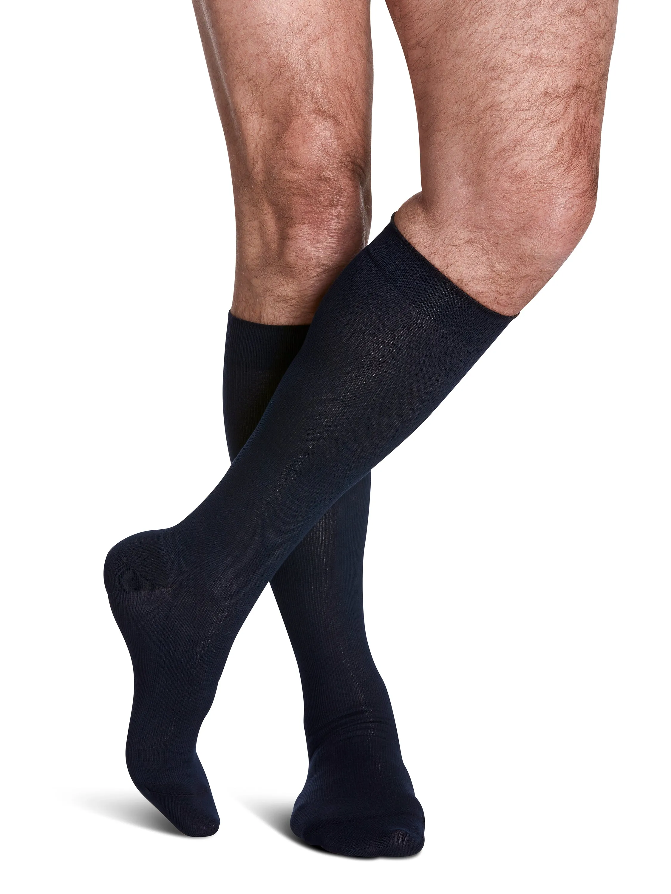 Sigvaris Sea Island Cotton (Formerly 220 Sea Island Cotton) Men's Knee High  20-30mmHg-Closed Toe