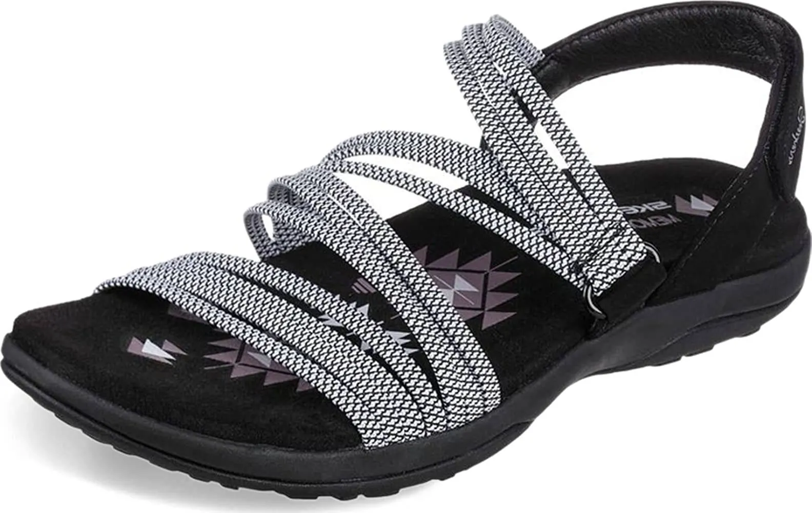 Skechers Womens Reggae Slim Sweet Route Black White