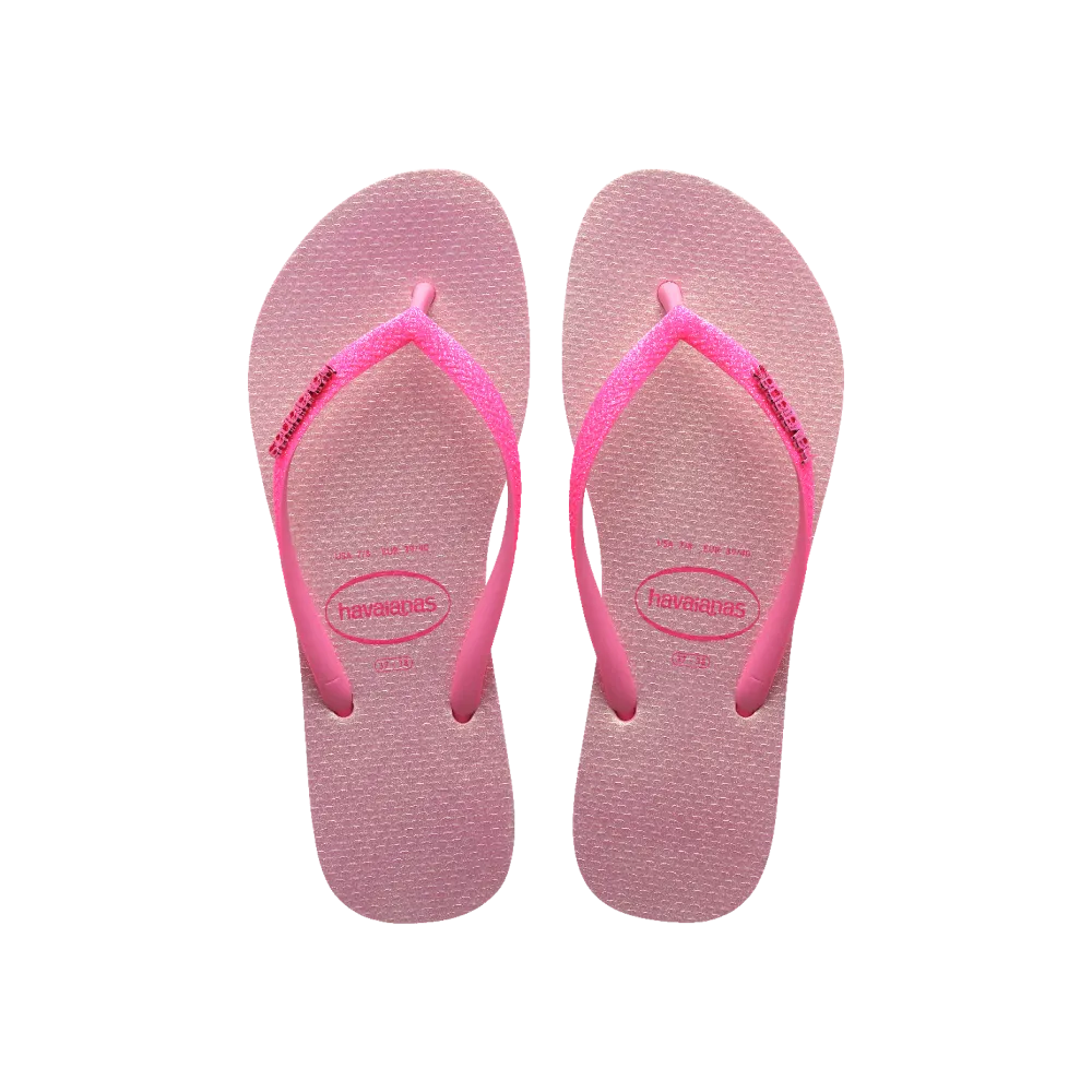 Slim Glitter Iridescent Flip Flops