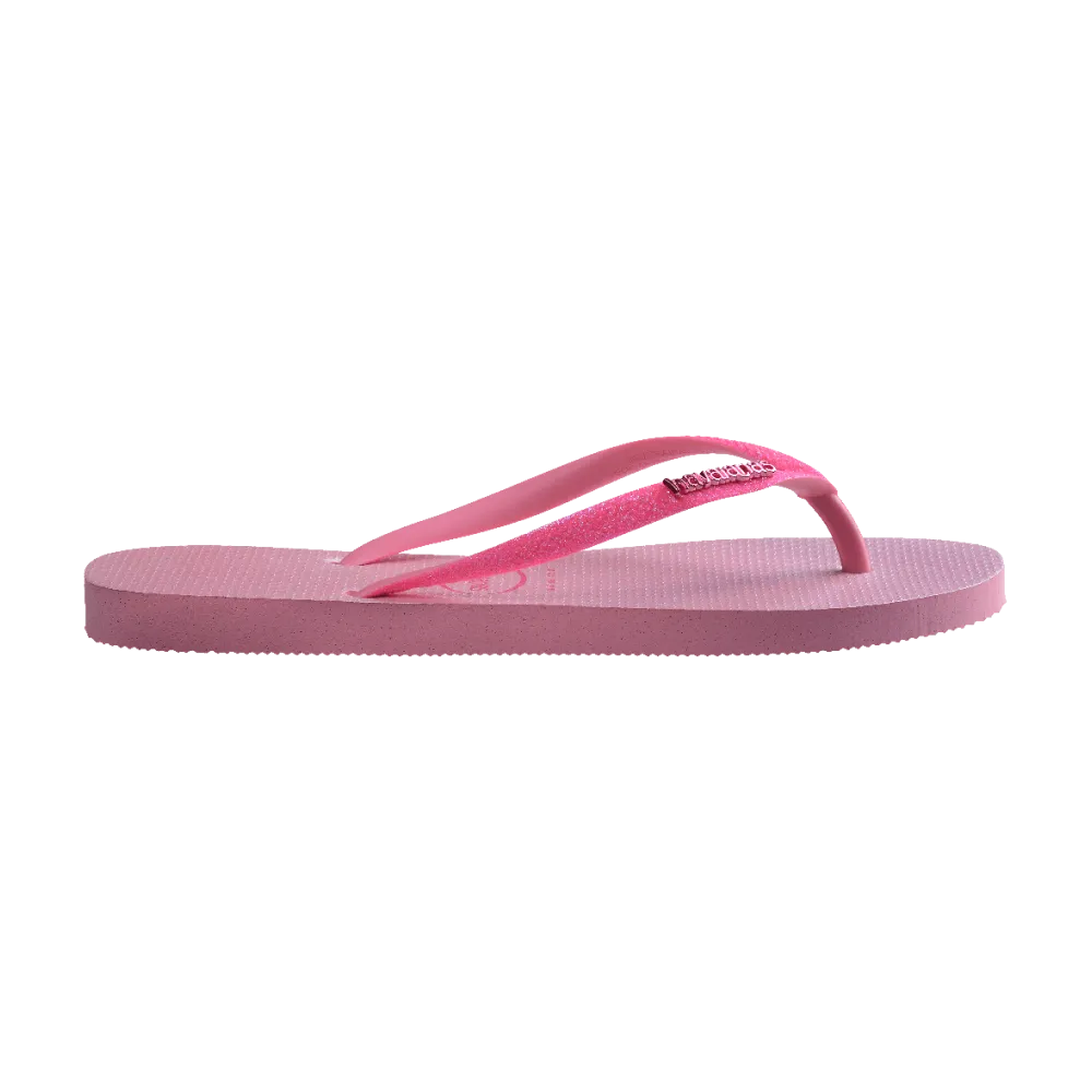 Slim Glitter Iridescent Flip Flops