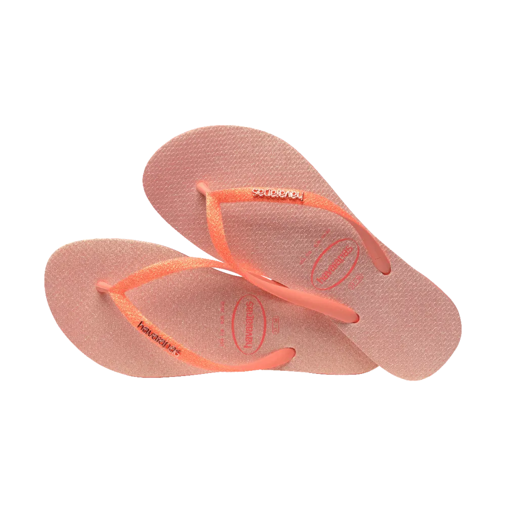 Slim Glitter Iridescent Flip Flops