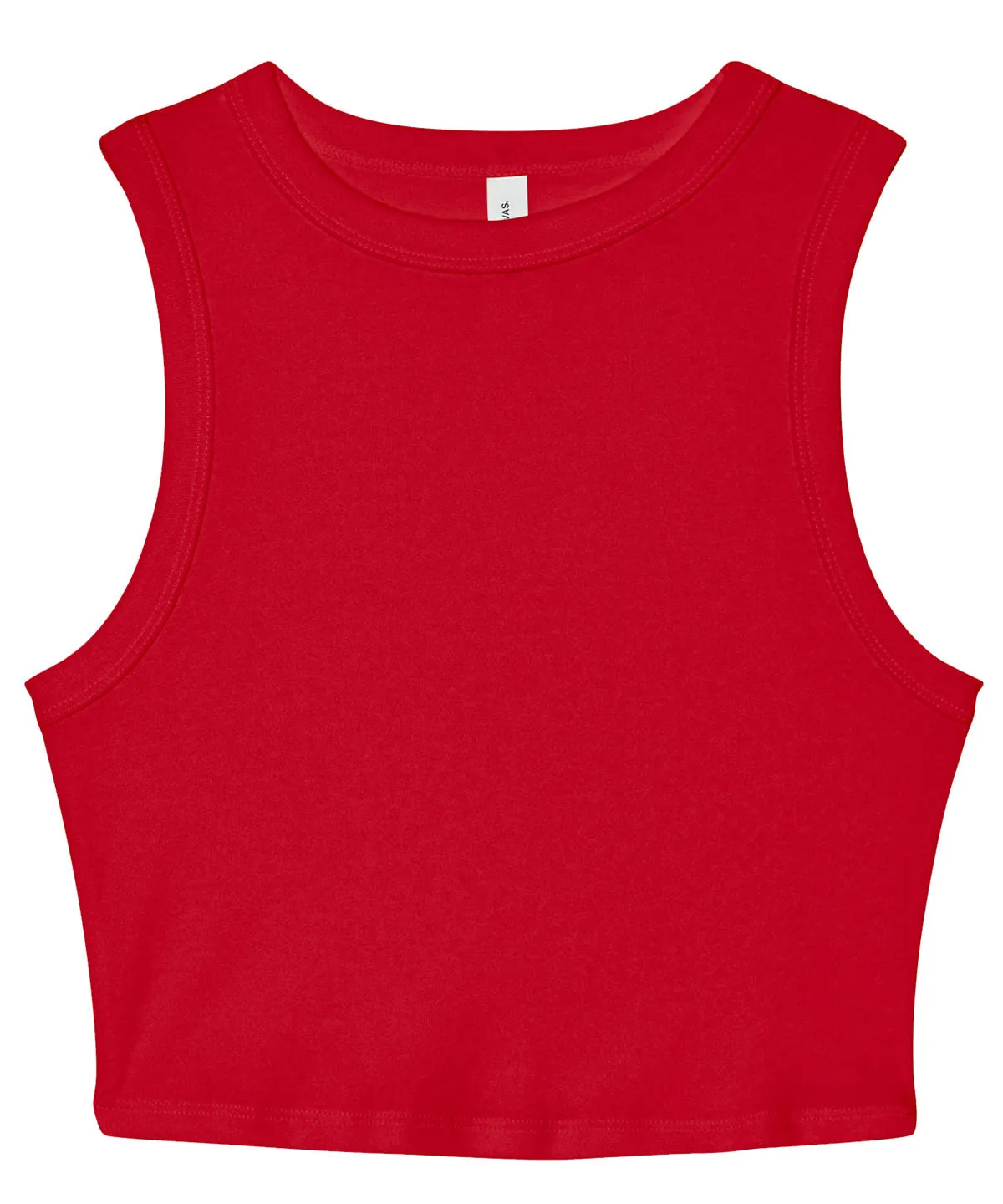 Solid Red Blend - Women’s micro rib muscle crop tank