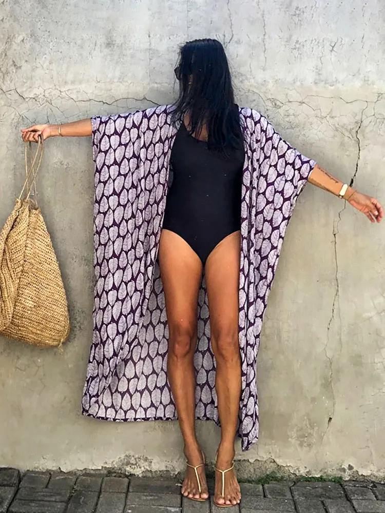 Tie Dye Kimono Beachwear Bathing Suit Cover Up