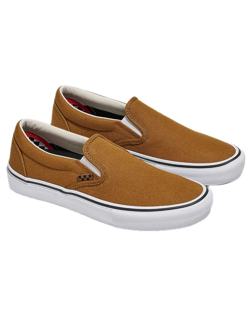 Vans Skate Slip On - Duck Canvas Golden Brown / Black