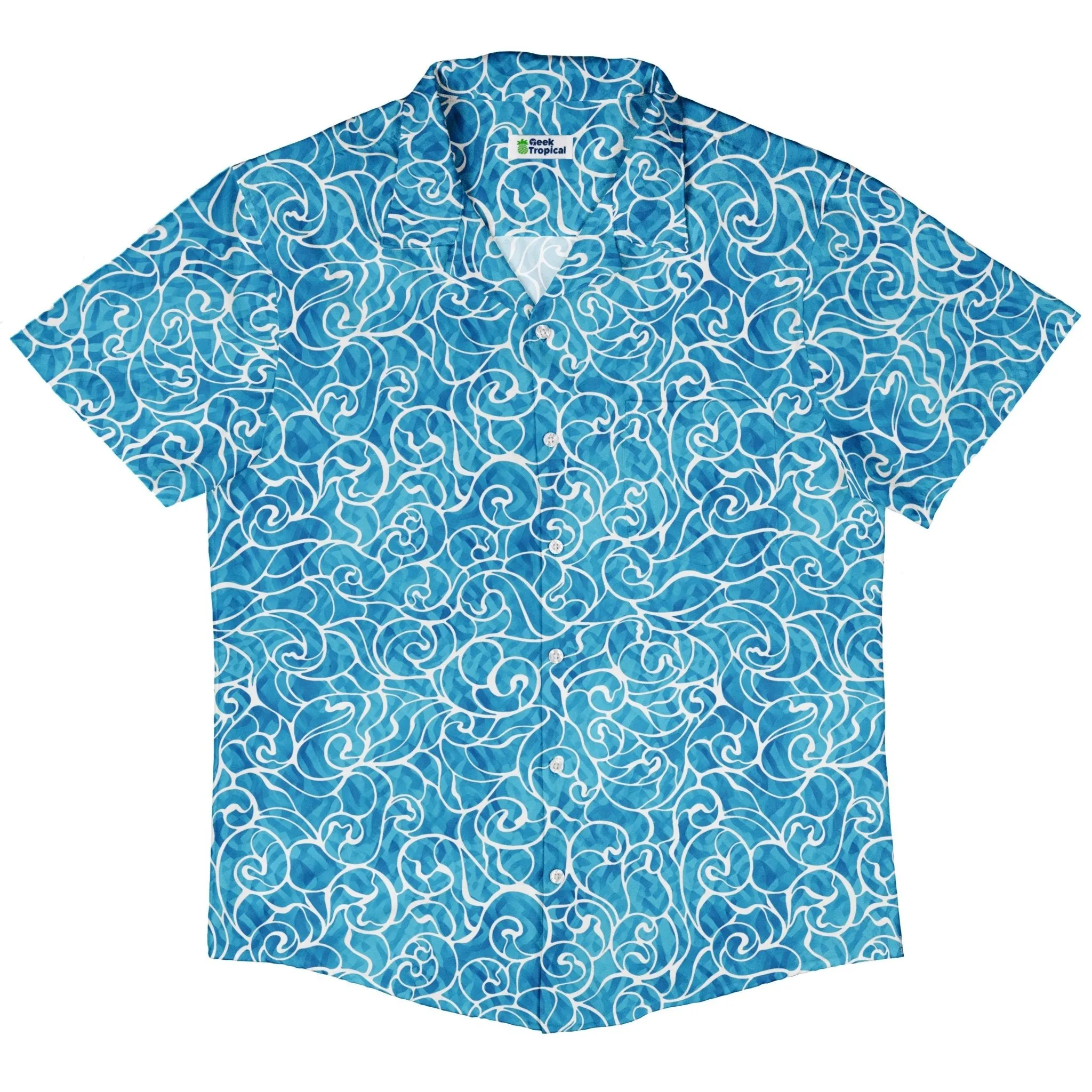 Waves light Button Up Shirt