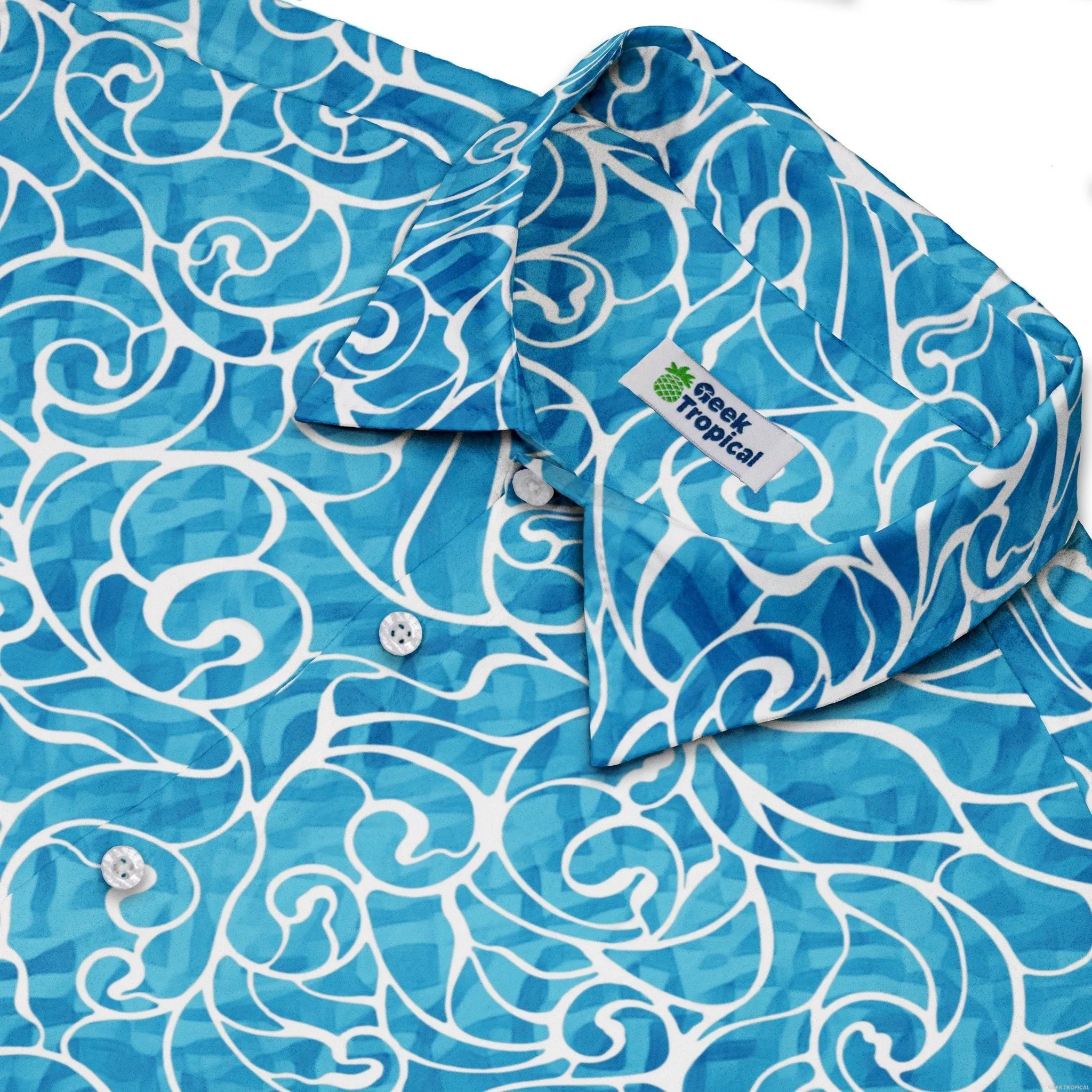 Waves light Button Up Shirt