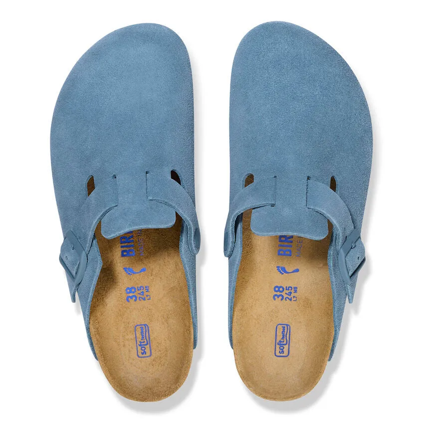 Women's Birkenstock Boston Soft Footbed 1027711B Color: Elemental Blue