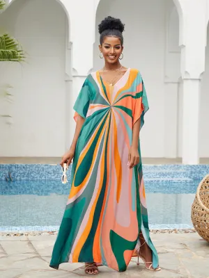 Women's  Stylish Beach Wear Rayon Kaftan Dress