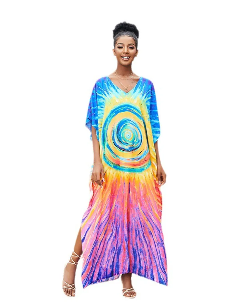 Women's  Stylish Beach Wear Rayon Kaftan Dress