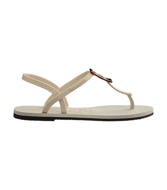 You Paraty Buckle Turtle Sandals Beige